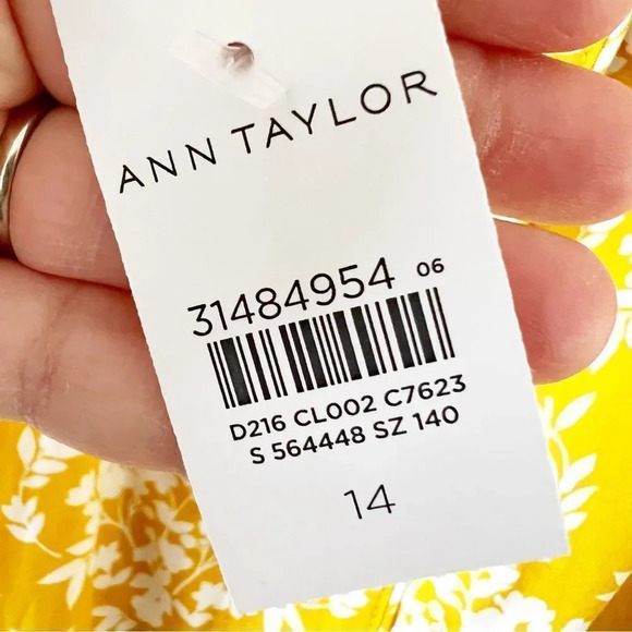 Ann Taylor Mustard Yellow Sleeveless Dress‎ Size 14 Belt Button Front Fall Vibes - Picture 4 of 10